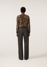 Animal Print Fluffy Knit Cardigan