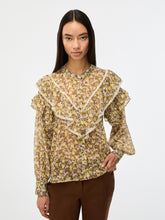 Vintage Floral Lace Detail Blouse