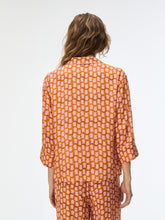 Orange Pineapple Print Shirt