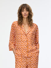 Orange Pineapple Print Shirt