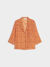 Orange Pineapple Print Shirt