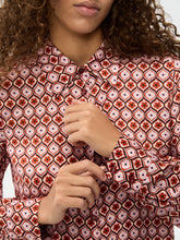 Geometric Flower Print Shirt