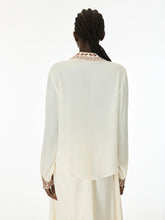 Ivory Embroidered Detail Blouse