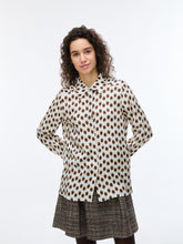 Printed Button-Up Blouse with Collar