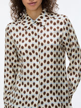Printed Button-Up Blouse with Collar