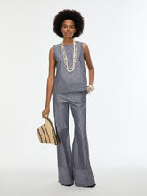 Pinstripe Wide Leg Trousers