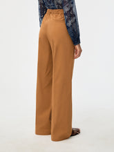 Camel Wide Leg Tailored Trousers