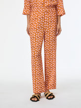 Orange Pineapple Print Wide Leg Trousers