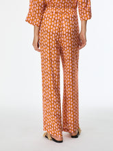 Orange Pineapple Print Wide Leg Trousers