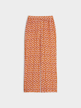 Orange Pineapple Print Wide Leg Trousers