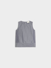 Grey Pinstripe Sleeveless Top