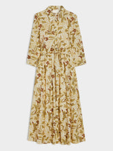 Printed Shirt Dress - Beige