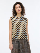 Cream Polka Dot Knit Vest