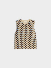 Cream Polka Dot Knit Vest