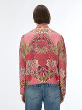 Pink Ornamental Floral Knit Jumper