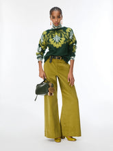 Forest Green Floral Knit Jumper