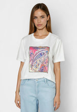 White Paisley Print T-Shirt