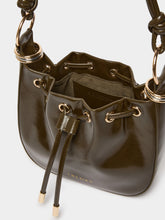 Khaki Gloss Bucket Bag