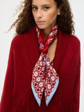 Floral Patchwork Scarf - Red