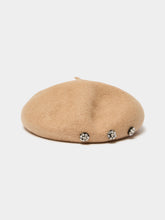 Crystal Detail Wool Beret