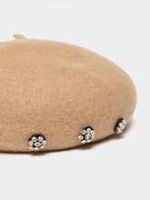 Crystal Detail Wool Beret