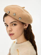 Crystal Detail Wool Beret