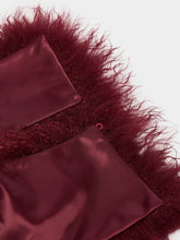 Burgundy Faux Fur Neckpiece
