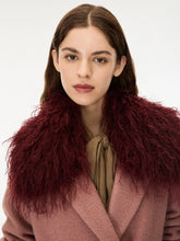 Burgundy Faux Fur Neckpiece