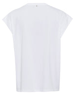 T-shirt with Pearl Embroidery - White