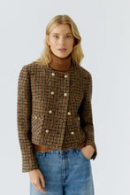Heritage Check Bouclé Jacket – Brown Mix
