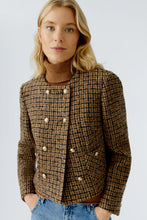 Heritage Check Bouclé Jacket – Brown Mix