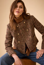Heritage Check Bouclé Jacket – Brown Mix