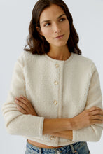 Ivory Textured Button Cardigan