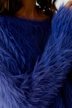 Fluffy Knit Jumper - Blue