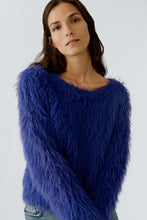 Fluffy Knit Jumper - Blue