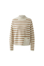 Striped Knit with Pocket Detail - Off White