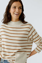 Striped Knit with Pocket Detail - Off White