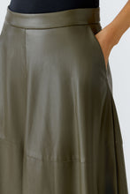 Faux Leather Midi Skirt