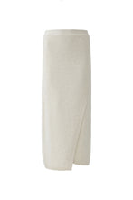 Stone Ribbed Knit Midi Skirt