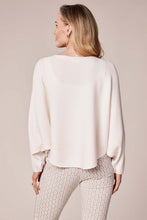 Ribbed Batwing Knit Sweater - Beige
