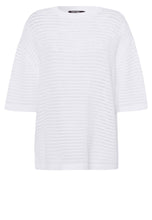 Sweater in Mesh Look - White