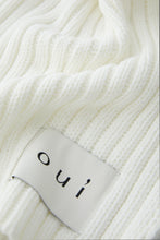 Ribbed Knit Scarf – Off White