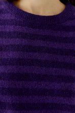 Stripe Knit Jumper - Purple
