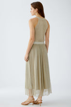 Crinkle Maxi Skirt - Silver Stone
