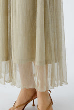 Crinkle Maxi Skirt - Silver Stone