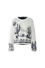 Cream Knit Jumper with Cactus Scene