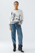Cream Knit Jumper with Cactus Scene