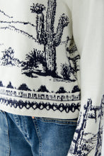 Cream Knit Jumper with Cactus Scene