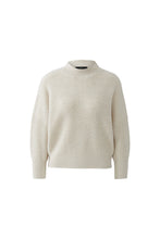 Soft Ribbed Mock Neck Jumper - Beige