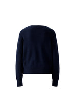 Navy Twist-Front V-Neck Knitted Jumpe